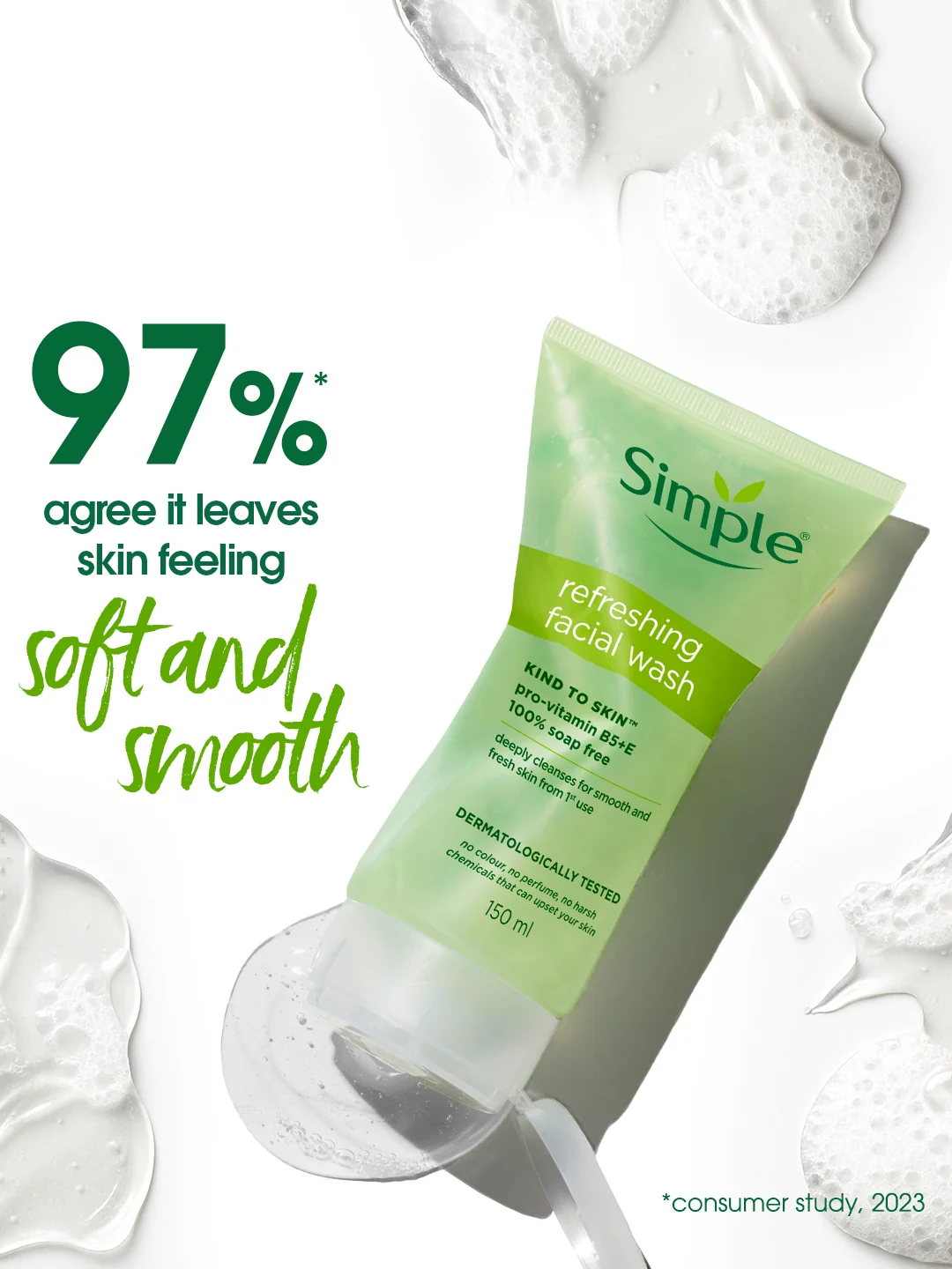 Simple Kind to Skin Refreshing Facial Wash, 150ml